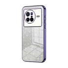 For vivo X80 Gradient Glitter Powder Electroplated Phone Case(Purple) - 1