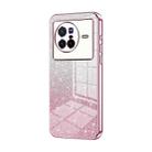 For vivo X80 Gradient Glitter Powder Electroplated Phone Case(Pink) - 1