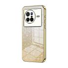 For vivo X80 Gradient Glitter Powder Electroplated Phone Case(Gold) - 1