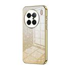 For vivo X90 Pro+ Gradient Glitter Powder Electroplated Phone Case(Gold) - 1