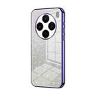 For vivo X100 Gradient Glitter Powder Electroplated Phone Case(Purple) - 1