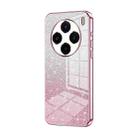 For vivo X100 Gradient Glitter Powder Electroplated Phone Case(Pink) - 1