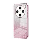 For vivo X100 Pro Gradient Glitter Powder Electroplated Phone Case(Pink) - 1