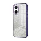 For vivo Y02s Gradient Glitter Powder Electroplated Phone Case(Purple) - 1