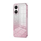 For vivo Y02s Gradient Glitter Powder Electroplated Phone Case(Pink) - 1