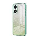 For vivo Y02s Gradient Glitter Powder Electroplated Phone Case(Green) - 1