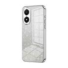 For vivo Y02s Gradient Glitter Powder Electroplated Phone Case(Silver) - 1
