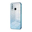For vivo Y5s / U3 / Z5i / U20 / Y19 Gradient Glitter Powder Electroplated Phone Case(Blue) - 1