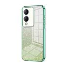 For vivo Y17s Gradient Glitter Powder Electroplated Phone Case(Green) - 1