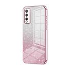 For vivo Y20 / Y20i / Y20s / iQOO U1x Gradient Glitter Powder Electroplated Phone Case(Pink) - 1