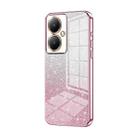 For vivo Y35M+ / Y35+ / Y27 4G Gradient Glitter Powder Electroplated Phone Case(Pink) - 1