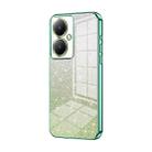 For vivo Y35M+ / Y35+ / Y27 4G Gradient Glitter Powder Electroplated Phone Case(Green) - 1