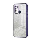 For vivo Y50 / Y30 Gradient Glitter Powder Electroplated Phone Case(Purple) - 1