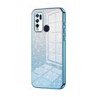 For vivo Y50 / Y30 Gradient Glitter Powder Electroplated Phone Case(Blue) - 1