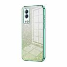 For vivo Y53s 5G / T1x 5G  / iQOO Z5x Gradient Glitter Powder Electroplated Phone Case(Green) - 1