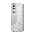 For vivo Y53s 5G / T1x 5G  / iQOO Z5x Gradient Glitter Powder Electroplated Phone Case(Silver) - 1