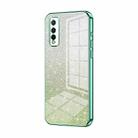 For vivo Y70s / iQOO U1 / Y51s / Y70t Gradient Glitter Powder Electroplated Phone Case(Green) - 1