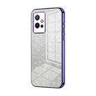 For vivo Y75 5G / Y55 5G / Y55s 2023 Gradient Glitter Powder Electroplated Phone Case(Purple) - 1