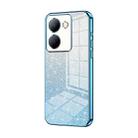 For vivo Y78 China / Y36 / Y36 5G Gradient Glitter Powder Electroplated Phone Case(Blue) - 1