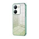 For vivo Y78 China / Y36 / Y36 5G Gradient Glitter Powder Electroplated Phone Case(Green) - 1