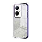 For vivo Y78+ 5G / Y78 / V29 Lite Gradient Glitter Powder Electroplated Phone Case(Purple) - 1