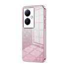 For vivo Y78+ 5G / Y78 / V29 Lite Gradient Glitter Powder Electroplated Phone Case(Pink) - 1