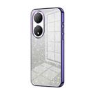 For vivo Y100 / Y100A Gradient Glitter Powder Electroplated Phone Case(Purple) - 1