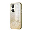 For vivo Y100 / Y100A Gradient Glitter Powder Electroplated Phone Case(Gold) - 1