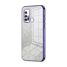 For vivo Z6 5G Gradient Glitter Powder Electroplated Phone Case(Purple) - 1