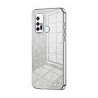 For vivo Z6 5G Gradient Glitter Powder Electroplated Phone Case(Silver) - 1