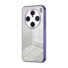 For vivo X100s Pro Gradient Glitter Powder Electroplated Phone Case(Purple) - 1