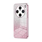 For vivo X100s Pro Gradient Glitter Powder Electroplated Phone Case(Pink) - 1