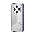 For vivo X100s Gradient Glitter Powder Electroplated Phone Case(Purple) - 1