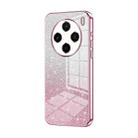 For vivo X100s Gradient Glitter Powder Electroplated Phone Case(Pink) - 1