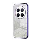 For vivo X100 Ultra Gradient Glitter Powder Electroplated Phone Case(Purple) - 1