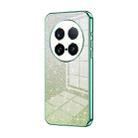 For vivo X100 Ultra Gradient Glitter Powder Electroplated Phone Case(Green) - 1