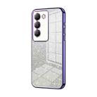 For vivo V30 SE Gradient Glitter Powder Electroplated Phone Case(Purple) - 1