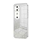 For vivo S19 Gradient Glitter Powder Electroplated Phone Case(Transparent) - 1