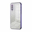 For Xiaomi Mi 9 Gradient Glitter Powder Electroplated Phone Case(Purple) - 1