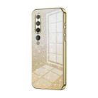 For Xiaomi Mi 10 5G Gradient Glitter Powder Electroplated Phone Case(Gold) - 1