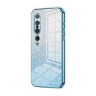 For Xiaomi Mi 10 Pro 5G Gradient Glitter Powder Electroplated Phone Case(Blue) - 1