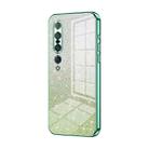 For Xiaomi Mi 10 Pro 5G Gradient Glitter Powder Electroplated Phone Case(Green) - 1