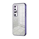 For Xiaomi Mi 10S Gradient Glitter Powder Electroplated Phone Case(Purple) - 1