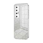 For Xiaomi Mi 10S Gradient Glitter Powder Electroplated Phone Case(Transparent) - 1