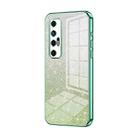 For Xiaomi Mi 10S Gradient Glitter Powder Electroplated Phone Case(Green) - 1