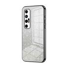 For Xiaomi Mi 10S Gradient Glitter Powder Electroplated Phone Case(Black) - 1