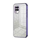 For Xiaomi Mi 10 Lite 5G Gradient Glitter Powder Electroplated Phone Case(Purple) - 1