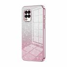 For Xiaomi Mi 10 Lite 5G Gradient Glitter Powder Electroplated Phone Case(Pink) - 1