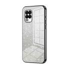 For Xiaomi Mi 10 Lite 5G Gradient Glitter Powder Electroplated Phone Case(Black) - 1