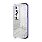 For Xiaomi Mi 10 Ultra Gradient Glitter Powder Electroplated Phone Case(Purple) - 1